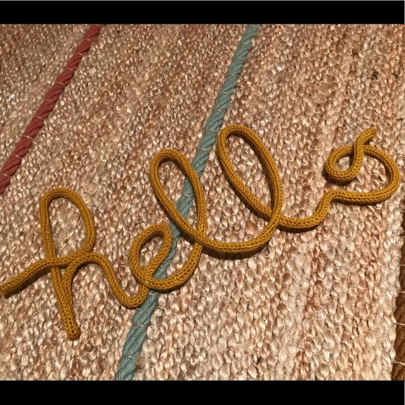 Knitted wire Hello sign - Picture 2 of 2